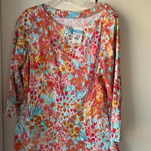 J McLaughlin Caprice Floral Wavesong Tee